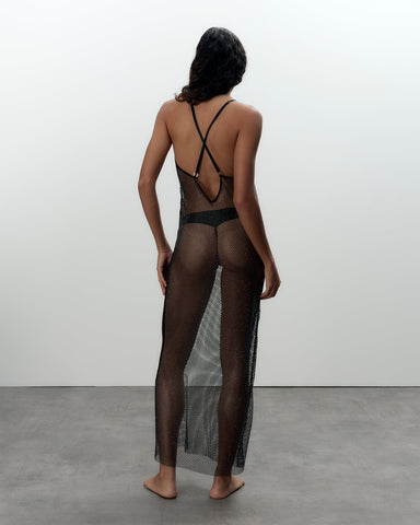 Nuisette en maille Transparente Noor Noir