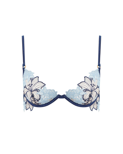 Soutien-Gorge en Dentelle Florale Calantha Bleu