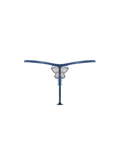 String en Dentelle Florale Calantha Bleu