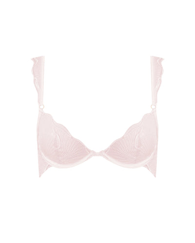 Soutien-Gorge Transparent Brodé Marabel Rose Perle
