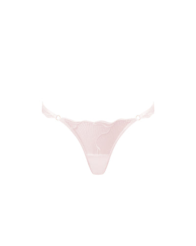 Culotte Transparente Brodée Marabel Rose Perle