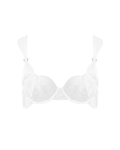Soutien-Gorge Brodé Floral Gabriella Blanc