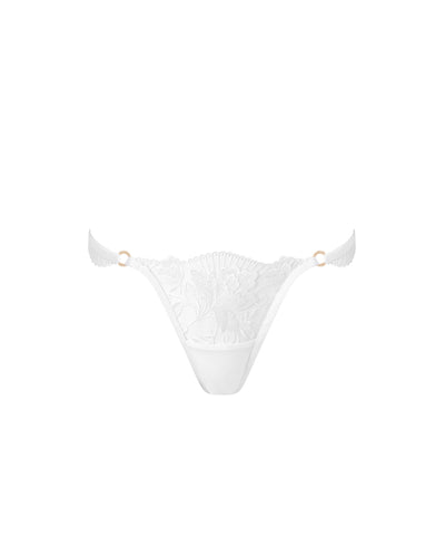String Brodé Floral Gabriella Blanc