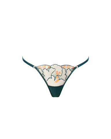 String Transparent Gianna Vert/Orange