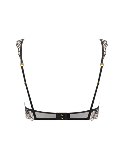 Soutien-gorge Brodé Floral Amarosa Noir