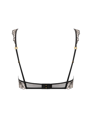 Soutien-gorge Brodé Floral Amarosa Noir