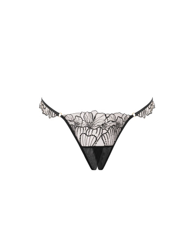 Culotte Ouverte Brodée Amarosa Noir