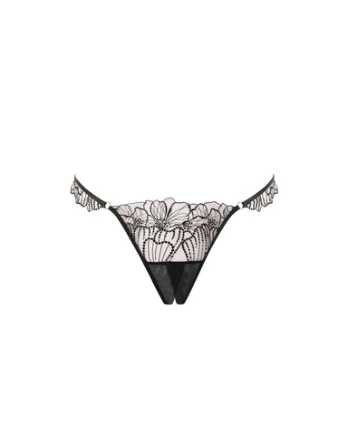 Culotte Ouverte Brodée Amarosa Noir