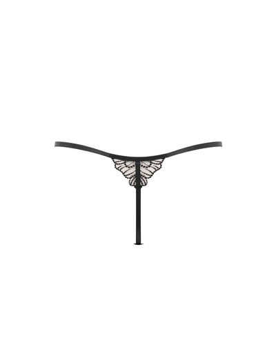 String Brodé Floral Amarosa Noir