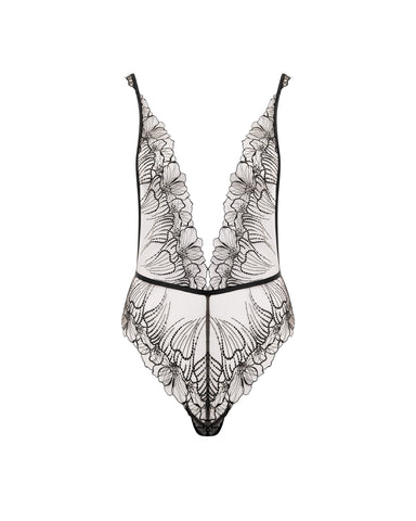Body Brodé Floral Amarosa Noir
