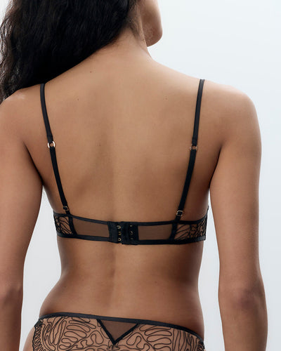 Soutien-Gorge Long Transparent Leliana Noir