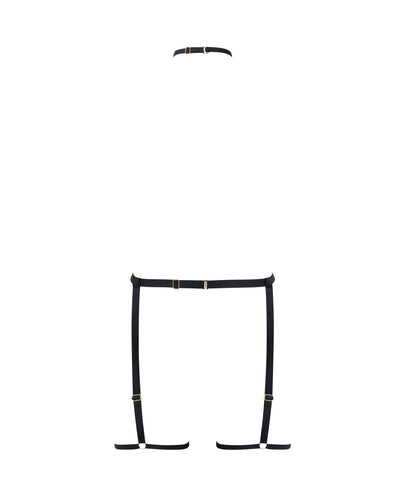 Harnais de Cuisse avec collier Suri Noir