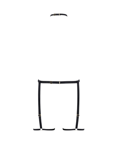 Harnais de Cuisse avec collier Suri Noir