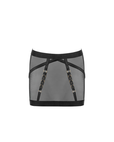 Jupe Ouverte en Maille Suri Noir