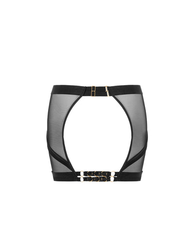 Jupe Ouverte en Maille Suri Noir