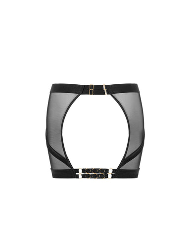 Jupe Ouverte en Maille Suri Noir