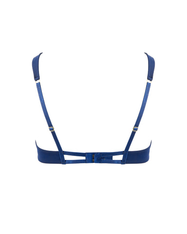 Soutien-gorge Brodé Floral Avery Bleu Marine Pivoine
